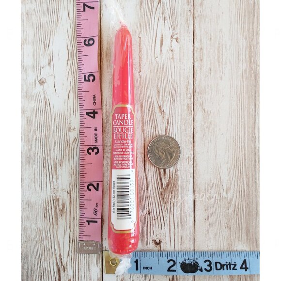 Candle-lite 6” Red Taper Candles Set of 2 Holiday Christmas Vintage New Classic - Picture 3 of 5